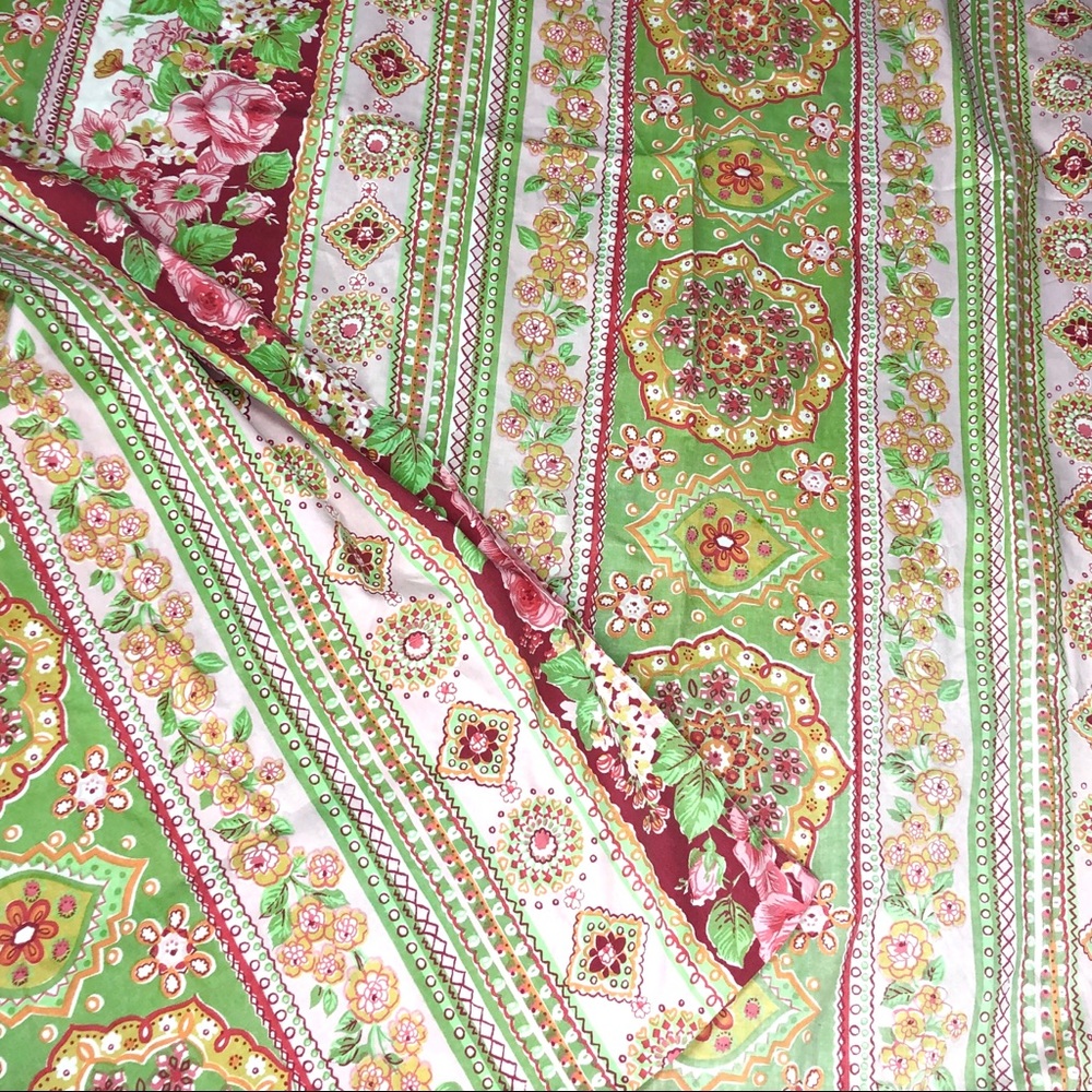 Vintage Full Flat Sheet Pink Floral Mandala Cannon - Picture 7 of 10